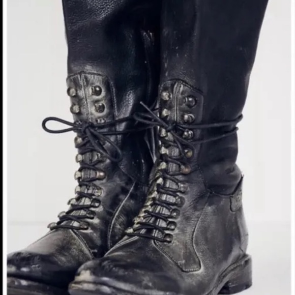 Very Rare People x Bed Stu Wesley Tall Boots Black Distressed Moto 7.5 8 38 - Picture 2 of 11